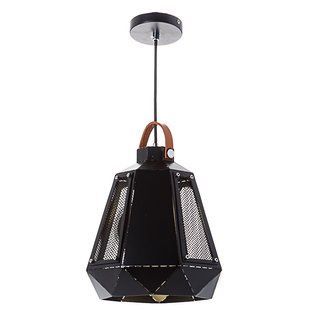 Люстра-подвес чёрная с декоративными вставками из сетки. (NI004/M/black) NI004/M/black фото