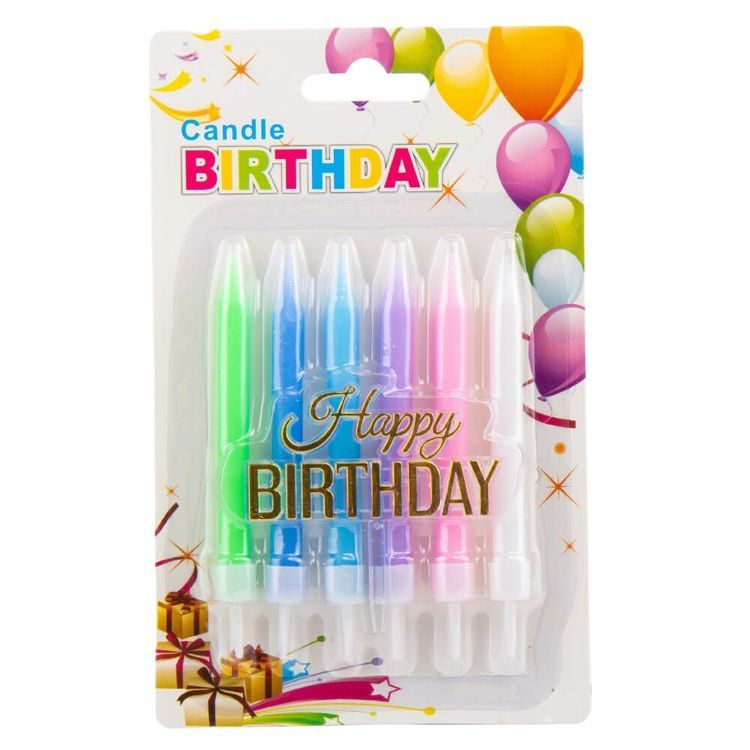 Набір свічок для торта "Ніжність", кольорові 18914-001 фото