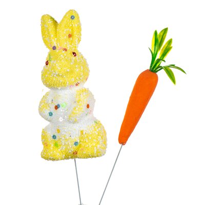 Декор на паличці «Кролик з морквою» (7 см.) 8108-031 фото