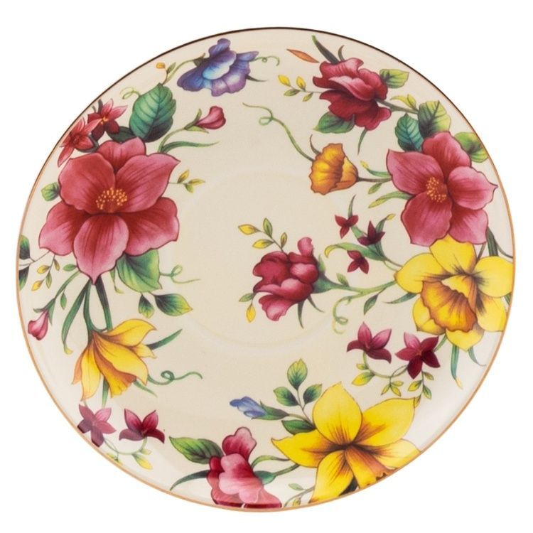 Порцелянова кружка з блюдцем &ldquo;Vintage Bloom&rdquo;, 200 мл 9217-002 фото