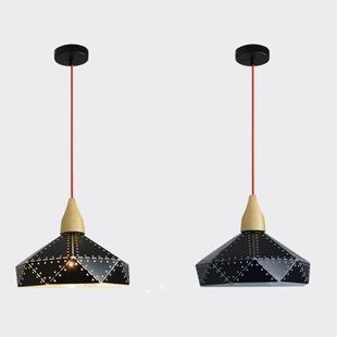 Люстра-подвес черная с полигональной структурой 20*30 (ZD038A/D300 (black)) ZD038A/D300 (black) фото